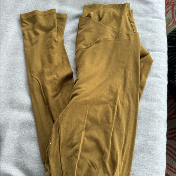 Mustard Yellow Aerie Flare Leggings - Picture 2 of 3